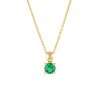 95184 <br> necklace 5mm round birthstone 16"+2" ext .925 Gold Plated - Thumbnail Image 8