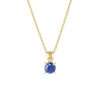 95184 <br> necklace 5mm round birthstone 16"+2" ext .925 Gold Plated - Thumbnail Image 13