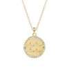 95140 <br> necklace zodiac symbol w/ CZ's  16"+2"ext  .925 Gold Plated - Thumbnail Image 13