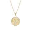 95140 <br> necklace zodiac symbol w/ CZ's  16"+2"ext  .925 Gold Plated - Thumbnail Image 2