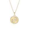 95140 <br> necklace zodiac symbol w/ CZ's  16"+2"ext  .925 Gold Plated - Thumbnail Image 3