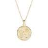 95140 <br> necklace zodiac symbol w/ CZ's  16"+2"ext  .925 Gold Plated - Thumbnail Image 4