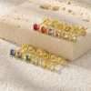 92184 <br> ear stud 4mm rd CZ birthstone .925 Gold Plated - Thumbnail Image 2