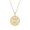 95140 <br> necklace zodiac symbol w/ CZ's  16"+2"ext  .925 Gold Plated - Thumbnail Image 5