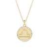95140 <br> necklace zodiac symbol w/ CZ's  16"+2"ext  .925 Gold Plated - Thumbnail Image 7