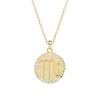 95140 <br> necklace zodiac symbol w/ CZ's  16"+2"ext  .925 Gold Plated - Thumbnail Image 10