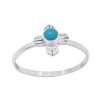 16646 <br>ring ZIA 9x9mm w/ 3mm Turquoise - Thumbnail Image 1