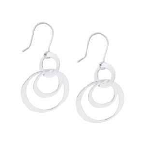 22374<br>earring 3 hammered circles
