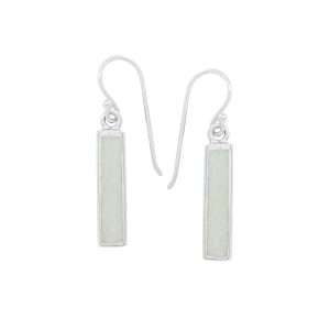 23588-wt<br>earring rectangle Opal