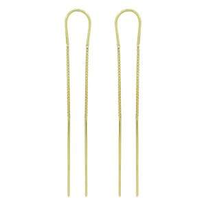 92126 <br> earring tassel chain threader .925 Gold Plated