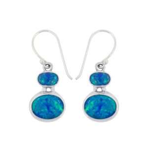 Earring Blue Opal