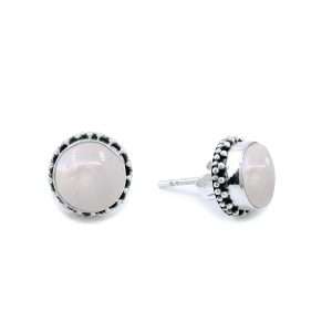 Earstud Rainbow moonstone