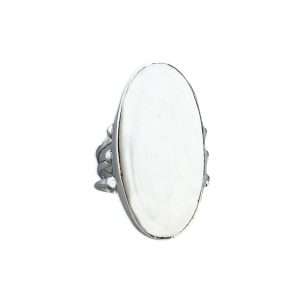 14113 <br> ring 3 branches oval MOP stone w/beads