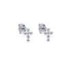 23145 <br> ear stud beaded mini cross .925  RP - Thumbnail Image 1