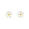 23146 <br> RP ear stud enamel flower 3 pairs - white, pink, blue - Thumbnail Image 6
