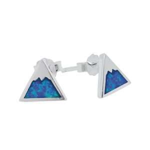 23571 ear stud small mountain w/synthetic Opal