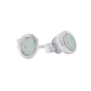 Close-Out-23586-wt<br>ear stud oval Opal