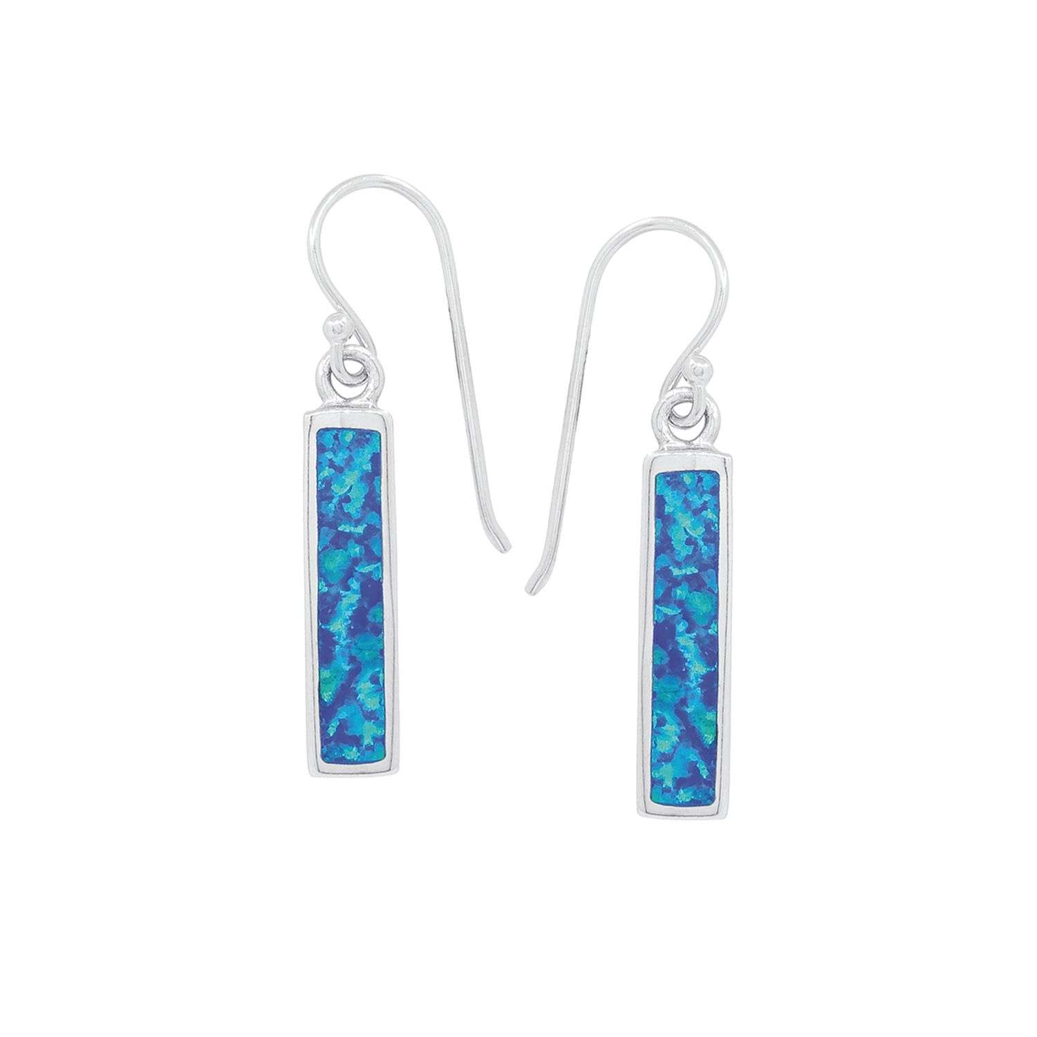 23588-wt<br>earring rectangle Opal - Image 2