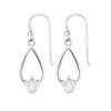 Close-Out-23590-wt<br>earring open teardrop w/ Opal - Thumbnail Image 2