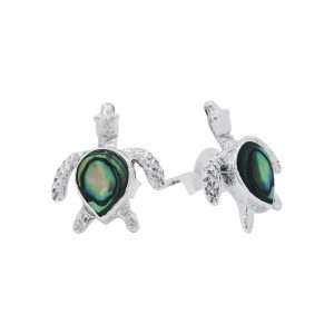 23903 ear stud Abalone turtle