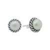 23954<br>ear stud freshwater pearl set in rope - Thumbnail Image 1