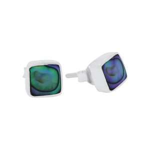 24030<br>ear stud Abalone 6mm sq - Sold in 2's