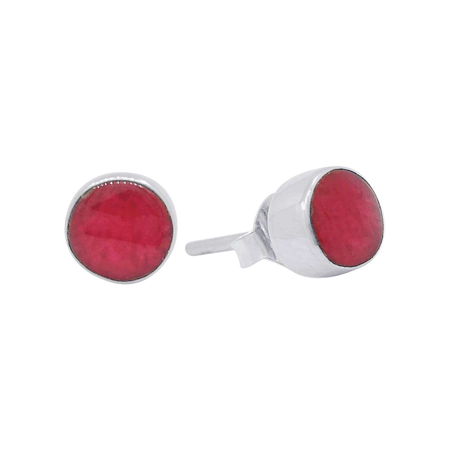 Close-Out-24128<br>ear stud Coral 6mm rd - Image 1