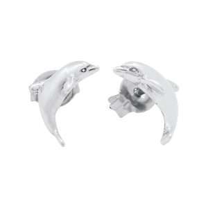 26230 <br> earring stud dolphin 925 - Sold in 2's