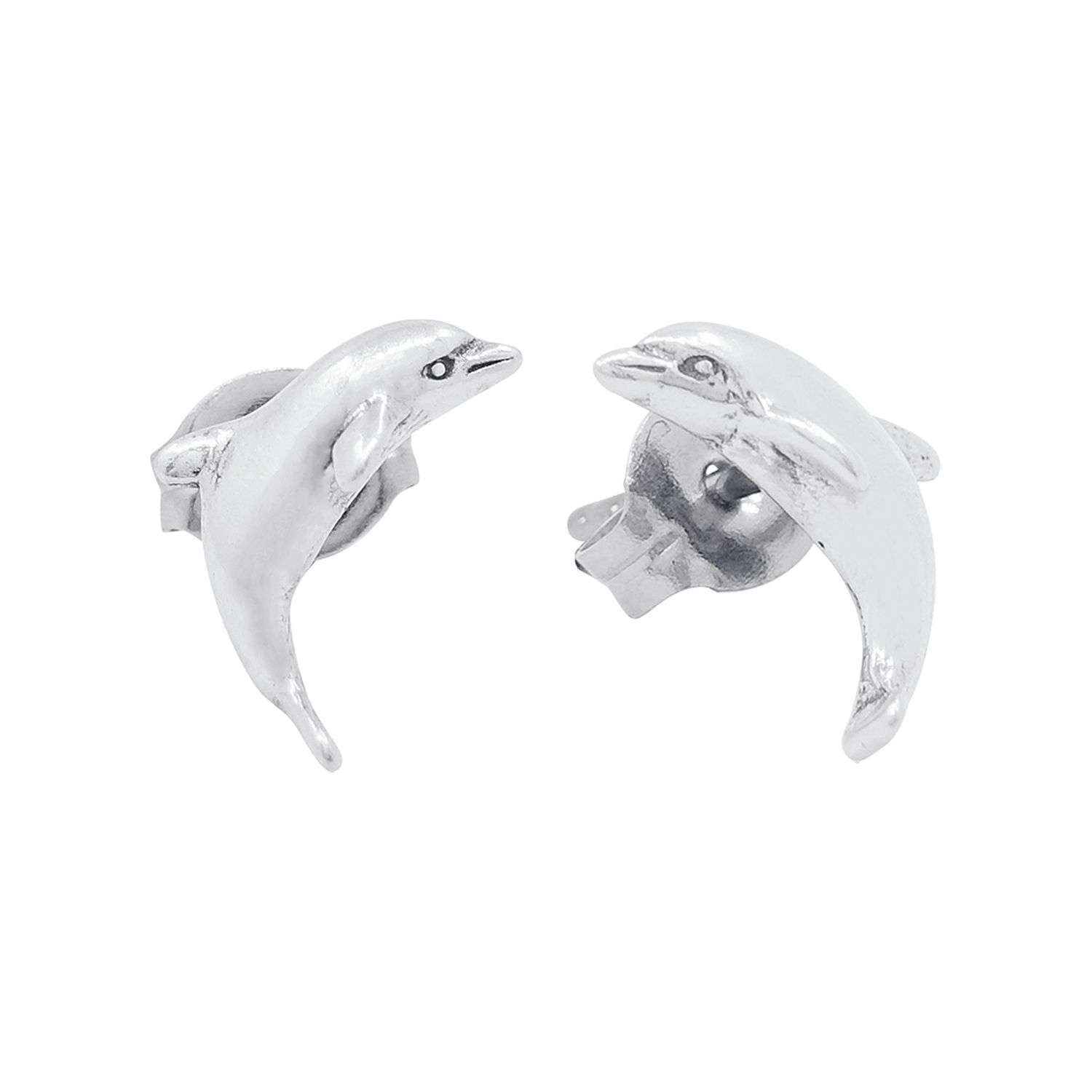 26230 <br> earring stud dolphin 925 - Sold in 2's - Image 1