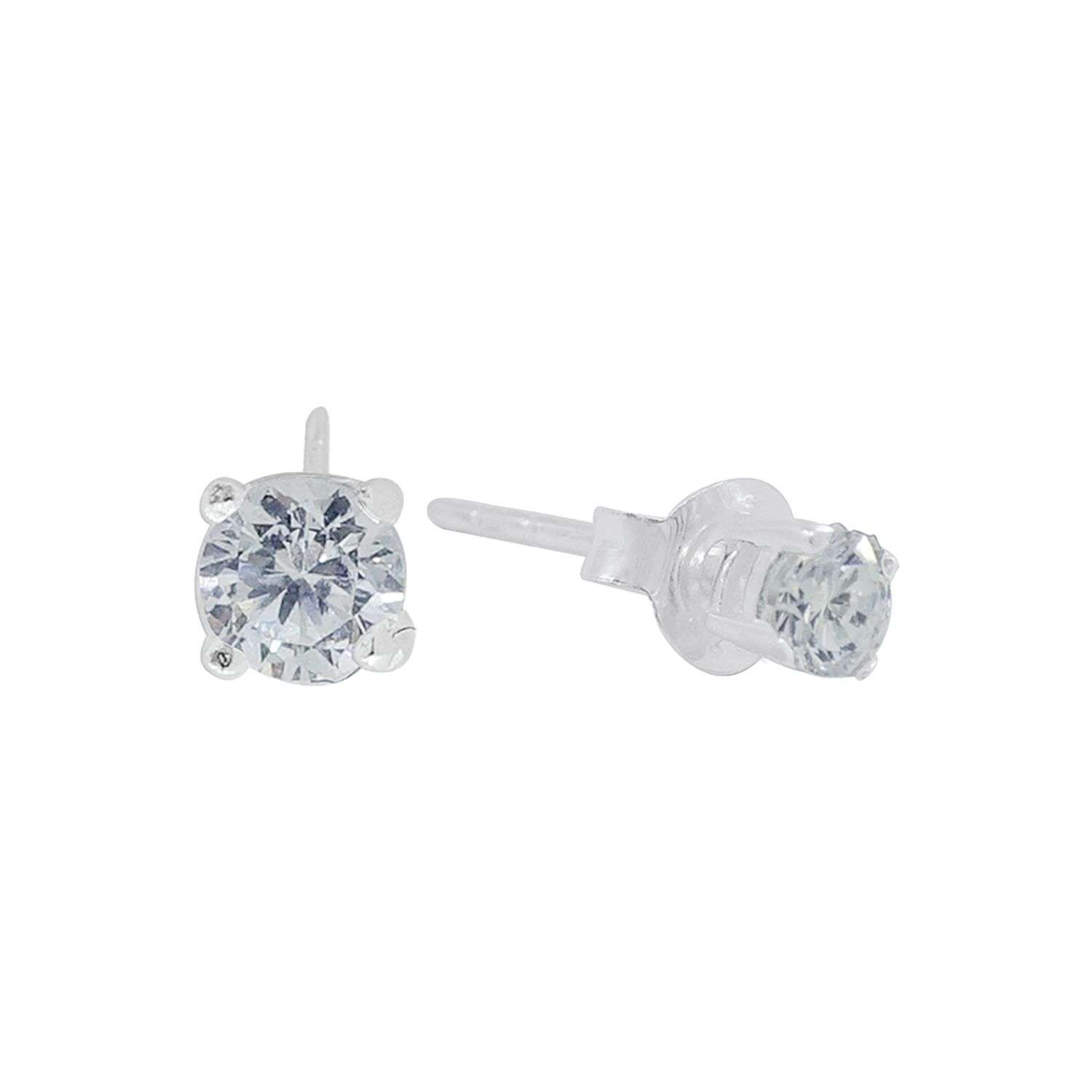 26303<br>ear stud CZ 3mm round - Image 1