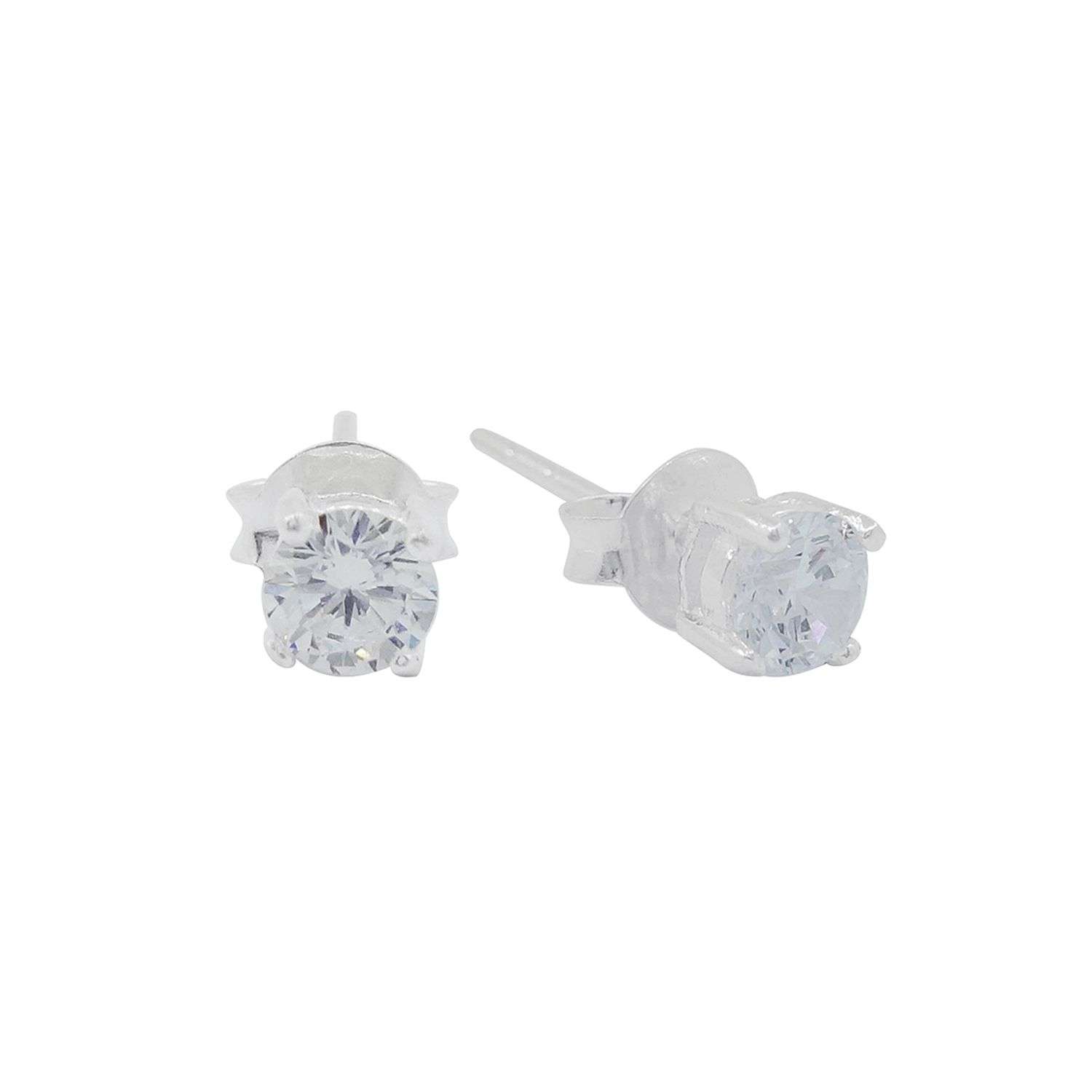 26304<br>ear stud CZ 4mm round - Image 1