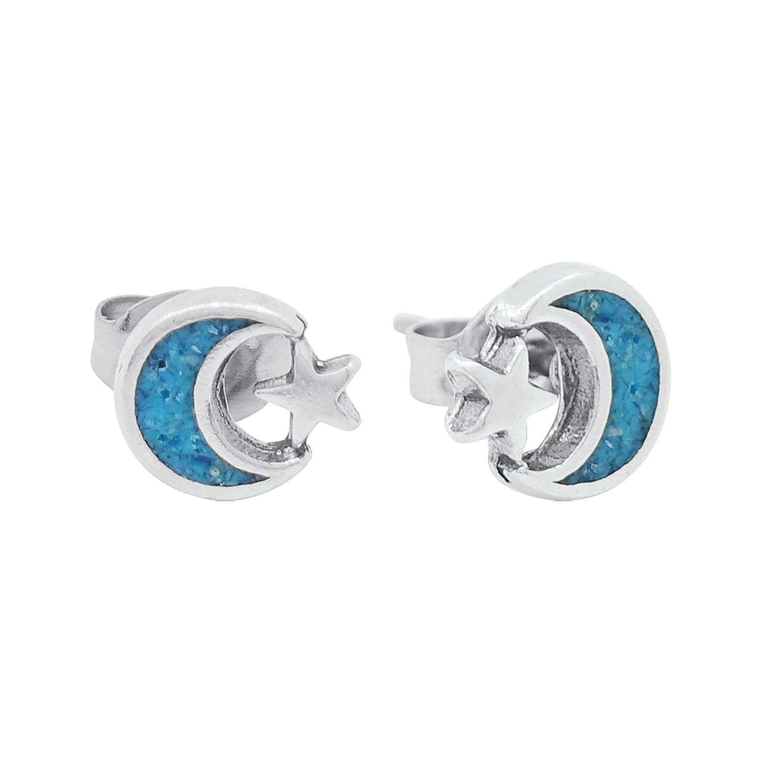 26326<br>ear stud moon & star - Image 1