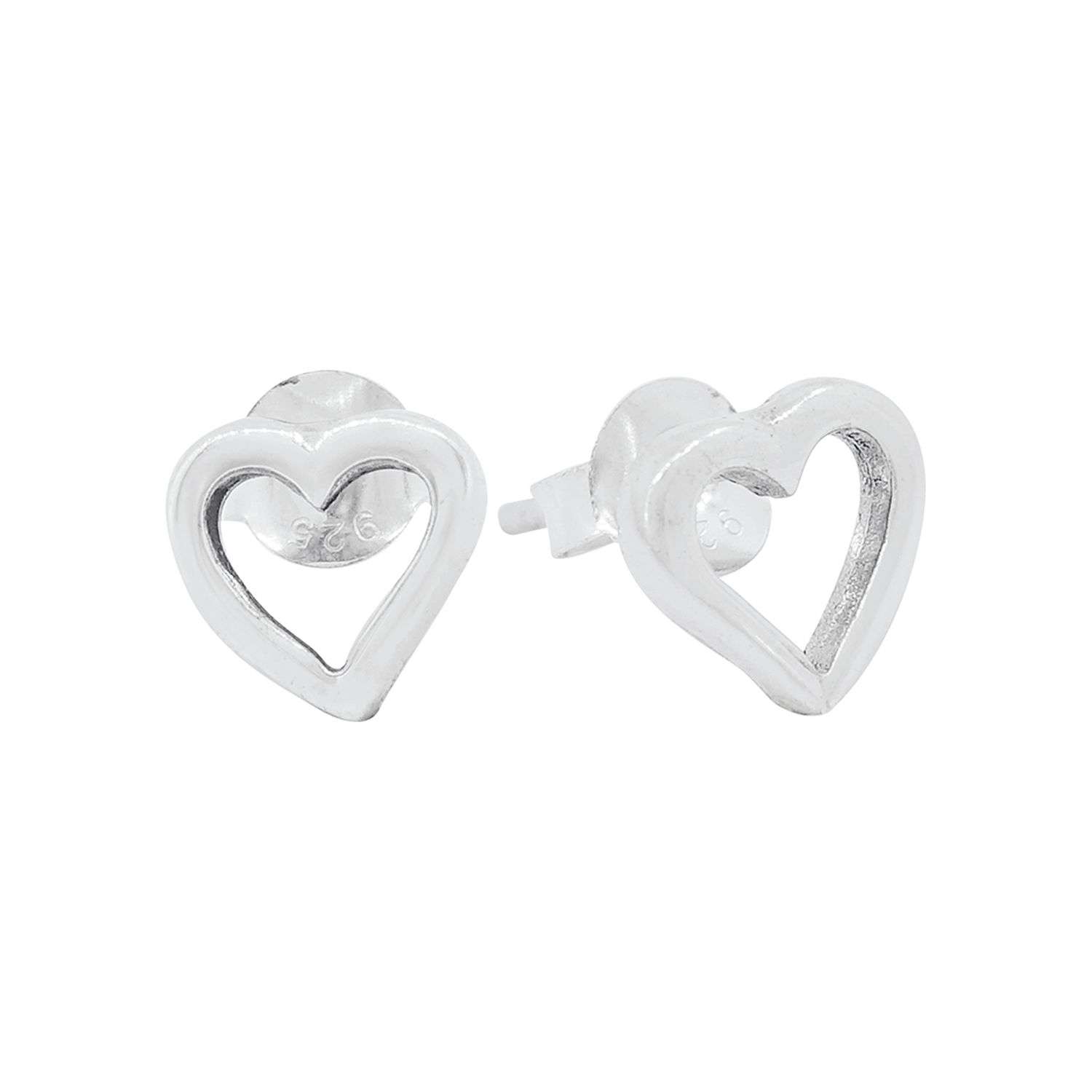 26527<br>ear stud heart outline - Image 1