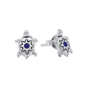 Close-Out-26610<br>ear stud turtle w/blue circle