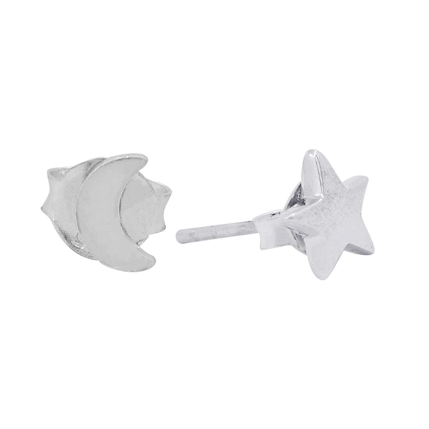 26612<br>ear stud moon & star - Image 1