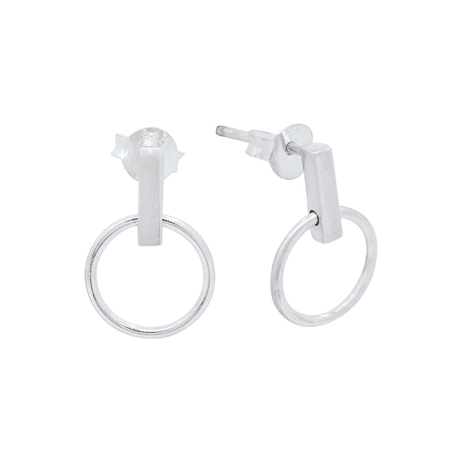 Close-Out-26615<br>ear stud small hoop in bar - Image 1