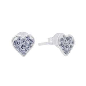 26633<br>ear stud crystal heart
