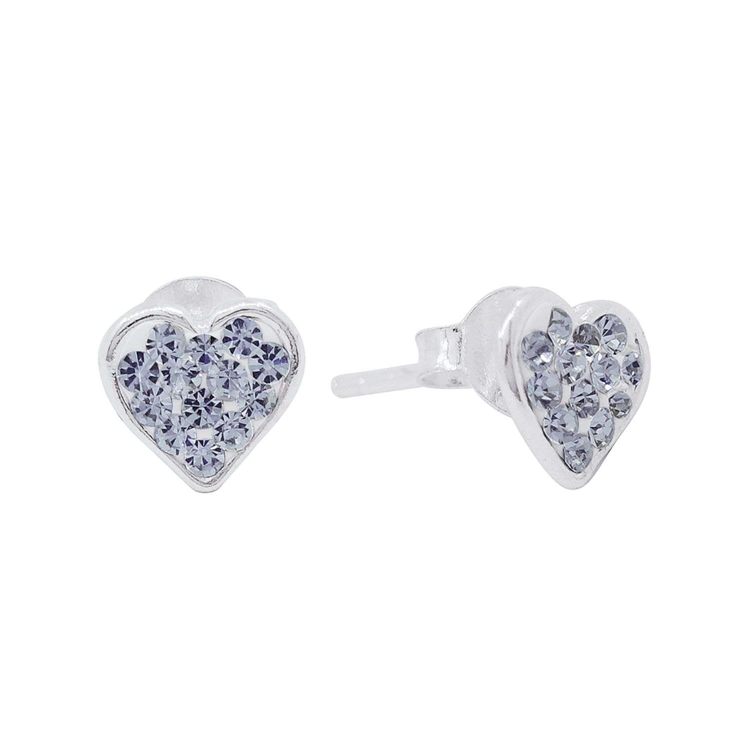 26633<br>ear stud crystal heart - Image 1