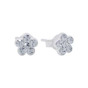 26634<br>ear stud crystal 5 petal flower