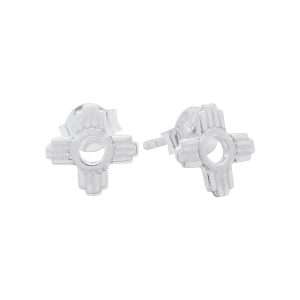26646<br>ear stud ZIA 9x9mm - Sold in 2's