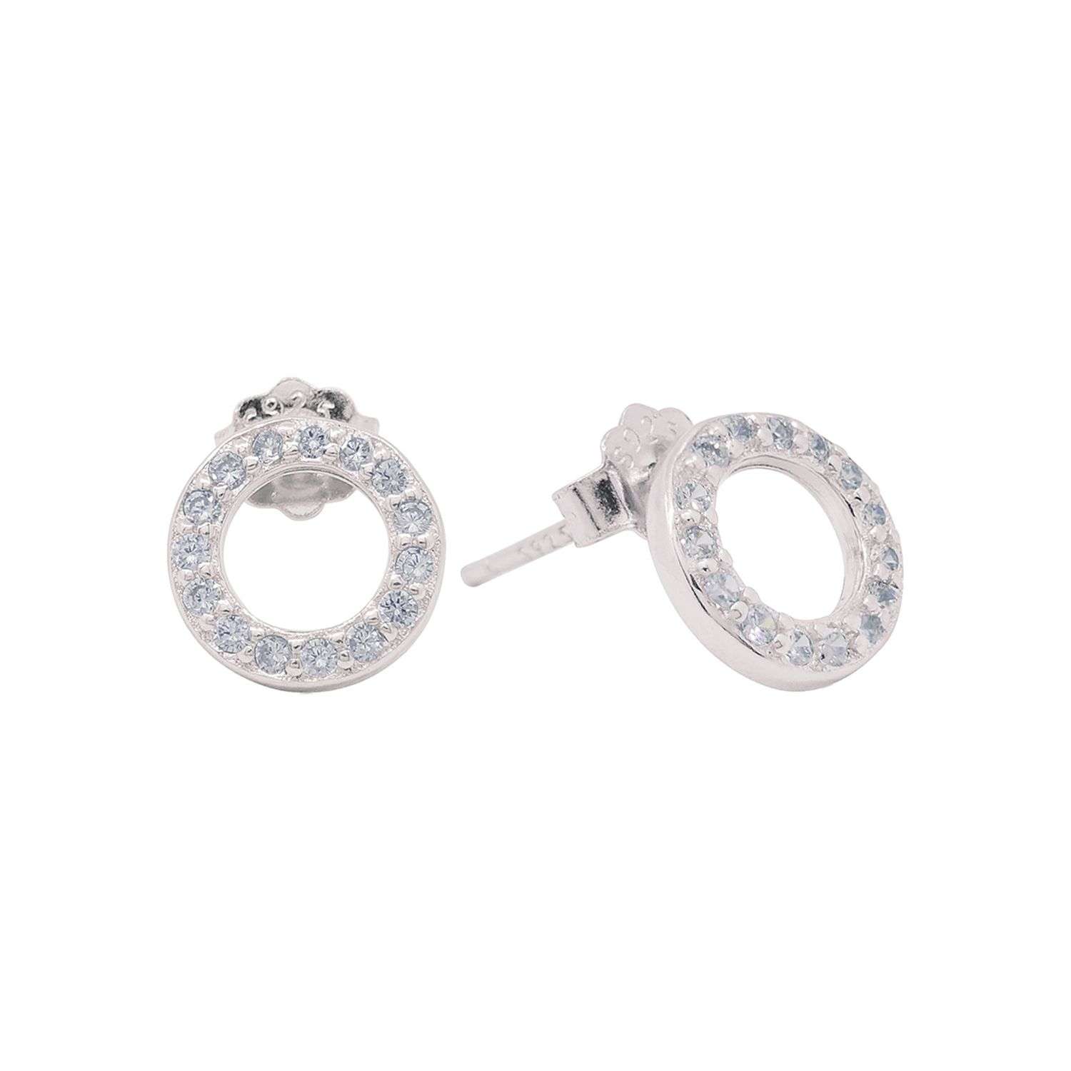 27109<br>ear stud PAVE CZ circle RP - Image 1