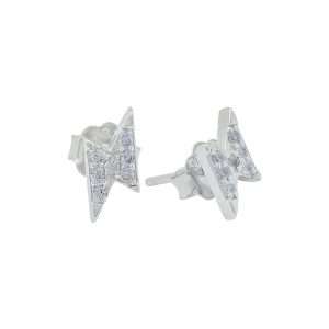 Close-Out-27150<br>ear stud CZ lightning rod RP