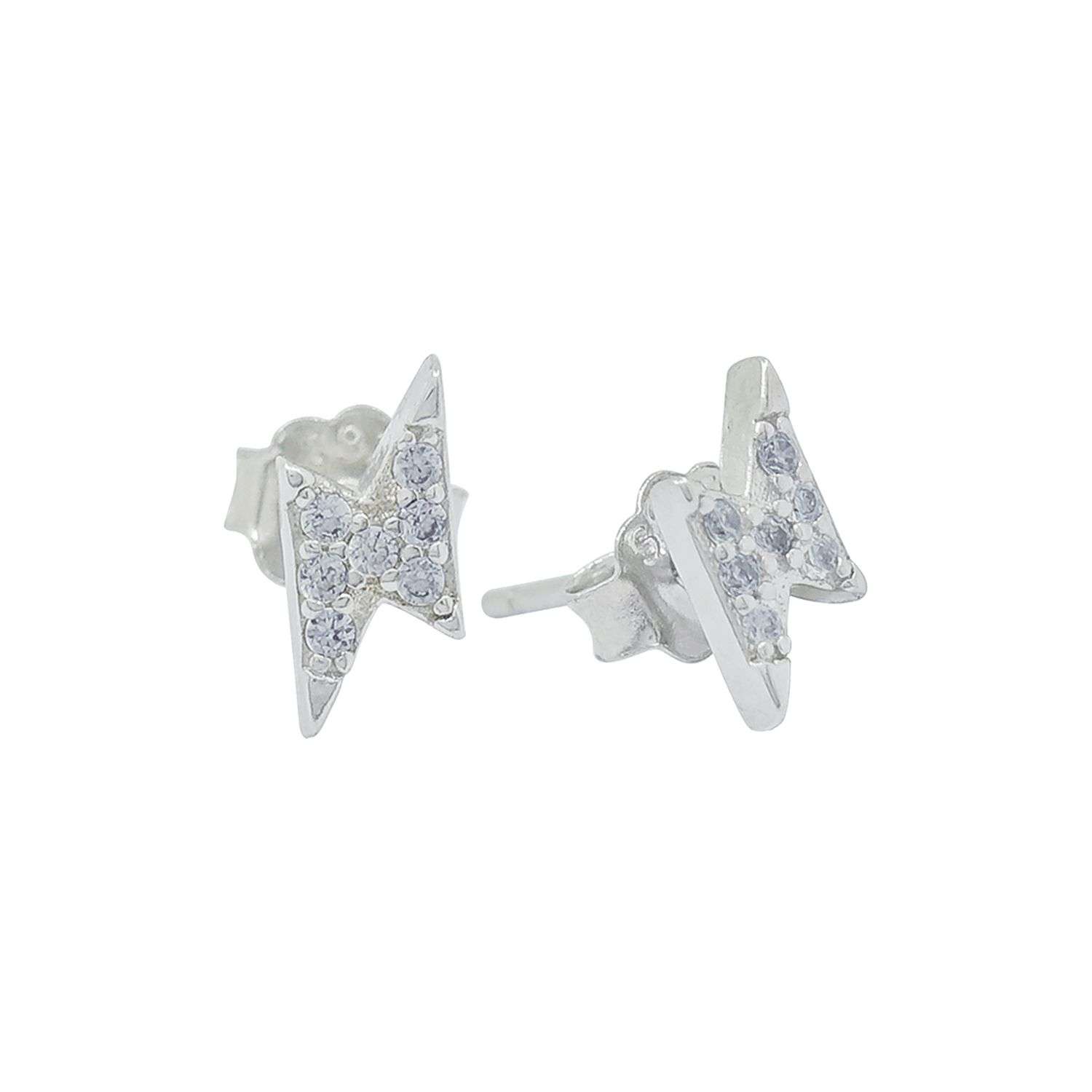 Close-Out-27150<br>ear stud CZ lightning rod RP - Image 1