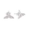 Close-Out-27205 <br> ear stud whale's tail pave Sterling Silver RP - Thumbnail Image 1