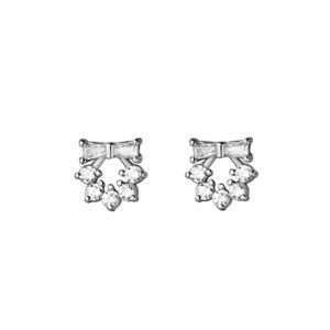 Close-Out-27247 <br> ear stud CZ wreath .925 RP