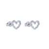 27279 <br> ear stud mini CZ heart .925  RP - Thumbnail Image 1