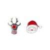 Close-Out-27290 <br> ear stud enamel Santa n Rudolph .925 RP - Thumbnail Image 1