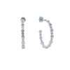 Close-Out-27292 <br> earring 30mm CZ hoop .925 RP - Thumbnail Image 3