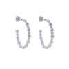 Close-Out-27292 <br> earring 30mm CZ hoop .925 RP - Thumbnail Image 1