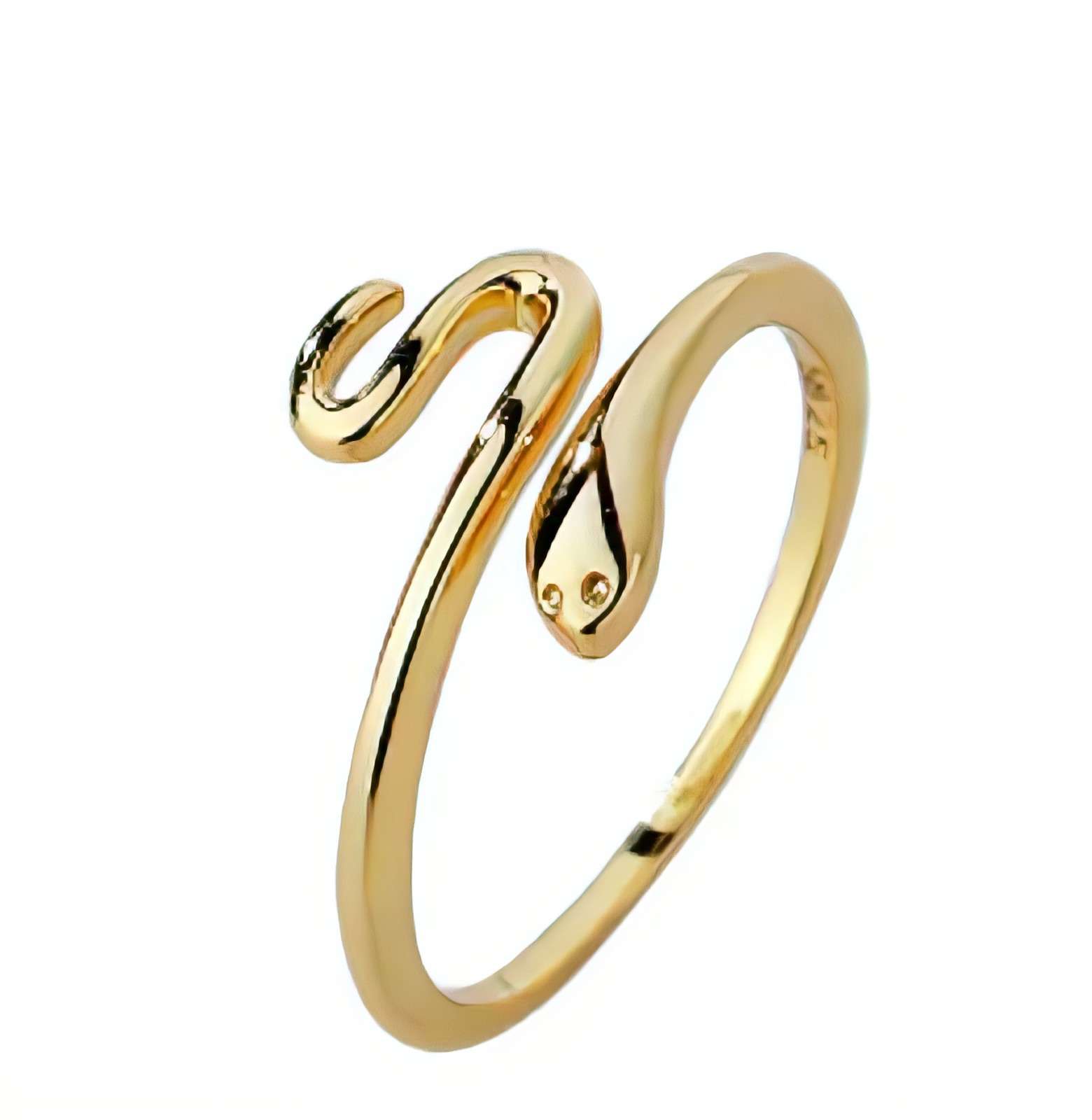 Close-Out-91026 <br> petite snake .925 Gold Plated - Image 1